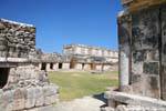 Blick aus einem Winkel, Quadrat Vogel, Uxmal, Mexiko.