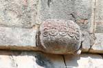 Eine geschnitzte Schildkröte auf das Haus der Schildkröten, Uxmal, Mexiko.