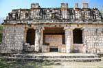 Aufbau der archäologischen Stätte von Uxmal, Mexiko.