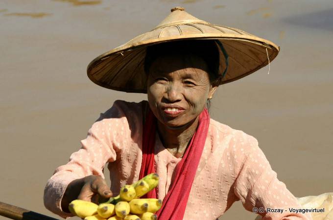 Händler Bananen Yaeo Ma, Inle-See - Myanmar (Birma)