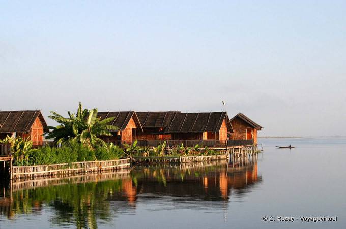 Shwe Inn Tha Hotel, schwimmenden Resort, Inle-See - Myanmar (Birma)