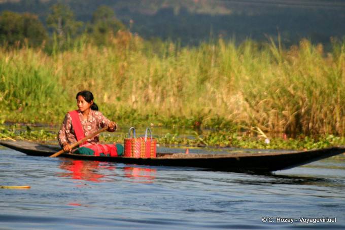 Shan Rückkehr nach Hause, Inle-See - Myanmar (Birma)