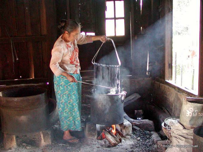 Craft Färbung Seide, Inle-See - Myanmar (Birma)