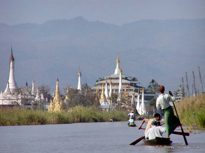 Kanäle und Stupas Wald, Inle-See - Myanmar (Birma)