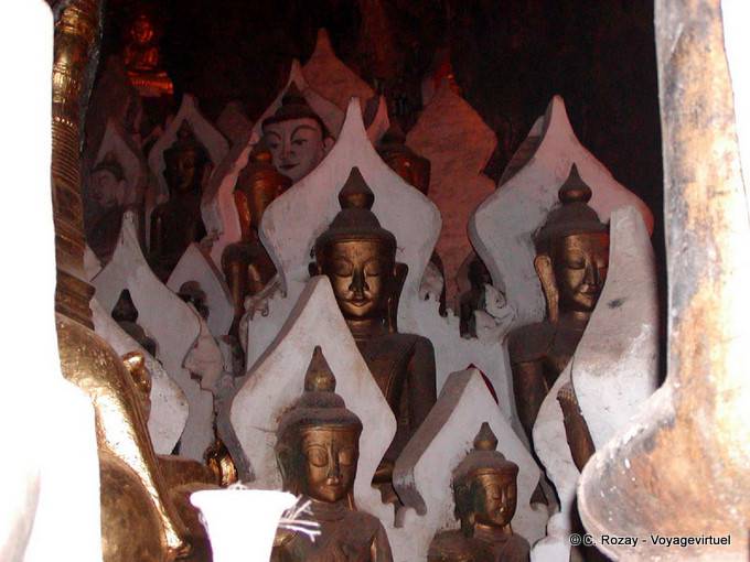 Demonstration der buddhistischen Ikonographie, Pindaya - Myanmar (Birma)