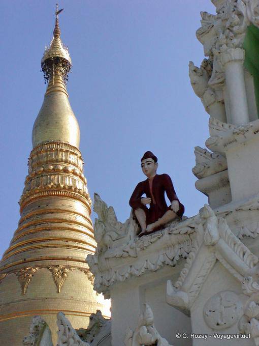 Regenschirm (HTI) Krönung der Naungdawgyi Pagode und seine Schutz nat, Yangon - Myanmar (Birma)