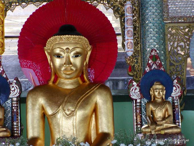 Buddha Red Halo, Sule Pagode, Rangun - Myanmar (Birma)
