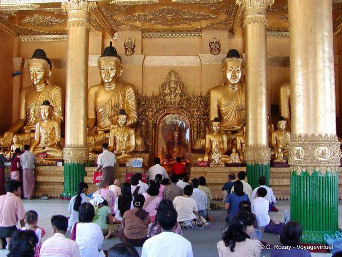 Tazaung vier Buddhas Shwedagon, Rangun - Myanmar (Birma)