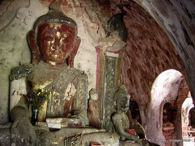 Antiker Buddha roten Kopf, Sagar - Myanmar (Birma)
