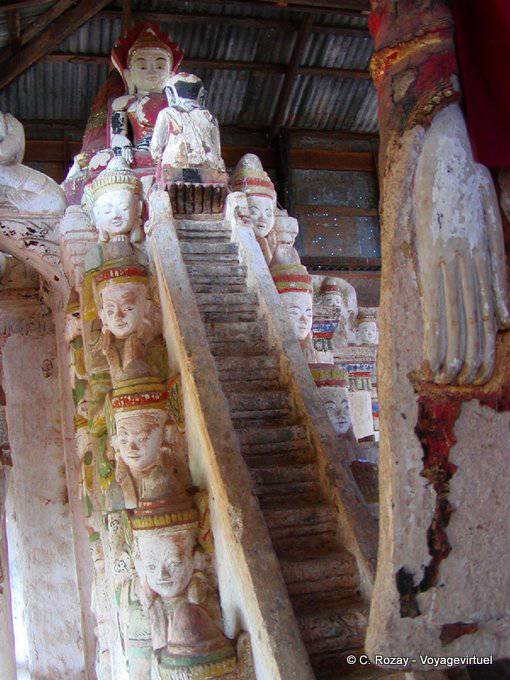 Gebet Treppe Takhaung Pagode (Saga) - Myanmar (Birma)