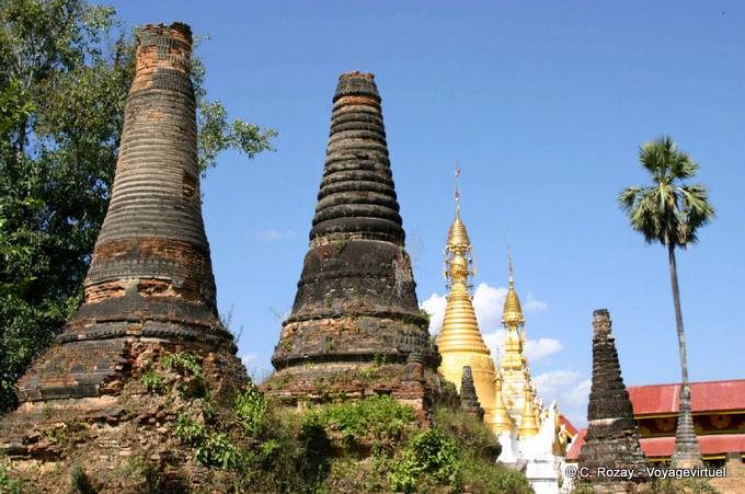 Stupas ohne Kopf, (Sankar) Sagar - Myanmar (Birma)