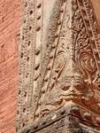 Detail der Ecke Skulptur, Sulamani Tempel, Bagan, Birma.