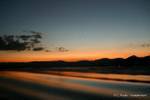 Ripple Farbe Abend auf dem See Inle, Birma.
