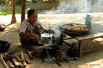 Open-Air-Küche, Mingun, Mandalay, Birma.