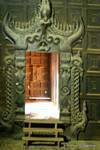 Innenarchitektur des Klosters Bagaya Kyaung, Inwa, Mandalay, Birma.
