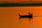 Der Morgen Ruderer, Ayeyarwady, Mandalay, Birma.