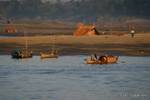 Das tägliche Leben auf dem Irrawaddy, Mandalay, Birma.