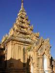 Ansicht der geschnitzten Maha Aung Mye Stupa Bonzan, Mandalay, Birma.