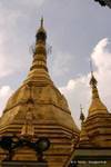 Top Stupas Sule Pagode, Rangun, Birma.