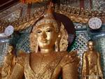 Der Leiter des Buddha und Uhren, 09.30, Shwedagon, Rangun, Birma.