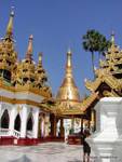 Stupa der Shinsawpu Pagode (Pagode der vier Mönche), Shwedagon, Rangun, Birma.