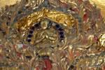 Dekorative Details in der Phaung Daw Oo Pagode, Inle, Birma.