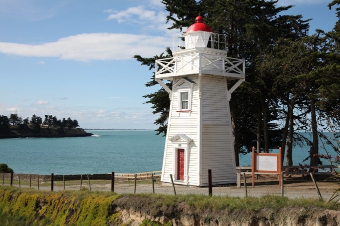 Leuchtturm auf Caroline Bay, Timaru, Canterbury - Neuseeland
