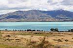 Panorama des Lago Aviemore, Canterbury, Neuseeland.
