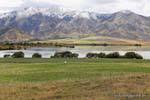 Land, See Benmore, Canterbury, Neuseeland.