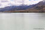 Ein weiterer Blick auf den Lake Benmore, Canterbury, Neuseeland.