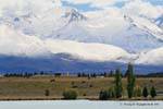 Erste Flocken, Ruataniwha See, Canterbury, Neuseeland.