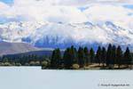 Sommer Gegensatz Ruataniwha See, Canterbury, Neuseeland.