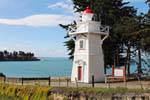 Leuchtturm auf Caroline Bay, Timaru, Canterbury, Neuseeland.