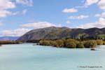 Waitaki River, Canterbury, Neuseeland.
