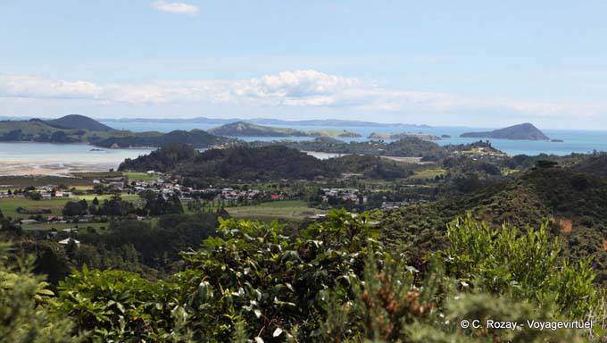 Panorama von den Höhen des Halbinsel, Coromandel - Neuseeland