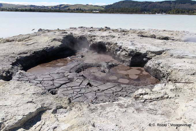 Sulphur Point, Volcanic See, Rotorua - Neuseeland