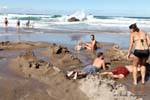 Heißes Bad, Hahei Hot Water Beach, Coromandel, Neuseeland.
