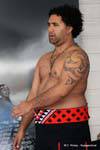 Maori Tattoo, Whakarewarewa Maori-Show, Rotorua, Neuseeland.