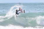Schöne Abbildung auf der Welle, Whangamata Beach Surf, Neuseeland.