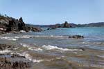 Whitikau Felsen, Oakura Bay, Northland, Neuseeland.
