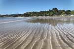 Sand-Licht, Oakura Bay, Northland, Neuseeland.
