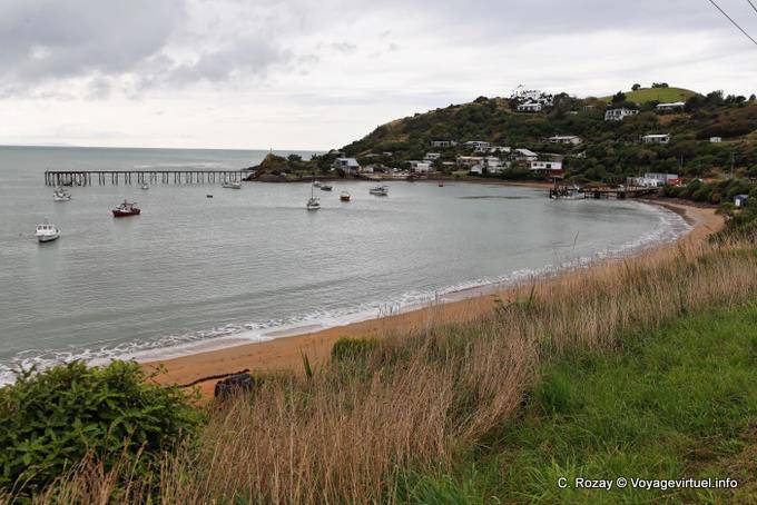 Blick auf das Dorf, Moeraki, Otago - Neuseeland