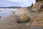 Globe Stein, Moeraki Boulders Scenic Reserve, Otago, Neuseeland.