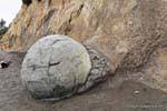 Septarien Konkretionen, Moeraki Boulders Scenic Reserve, Otago, Neuseeland.