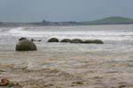 Alignment Kugeln, Moeraki Boulders Scenic Reserve, Otago, Neuseeland.