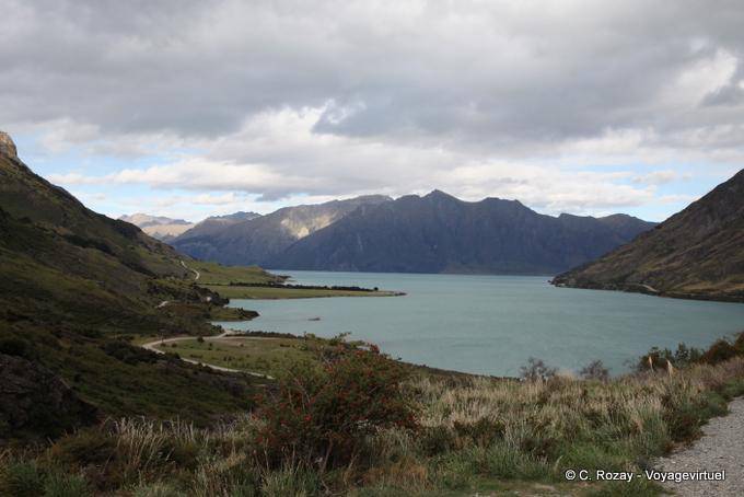 Blick von der Straße Makarora, Lake Hawea, Southland - Neuseeland
