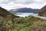 Von der Spitze des Makarora Road, Lake Hawea, Southland, Neuseeland.