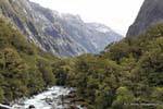 Fluss im Eglinton Valley Road Zum Milford Sound Te Anau, Southland, Neuseeland.