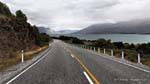 Küstenstraße, Lake Wanaka, Southland, Neuseeland.