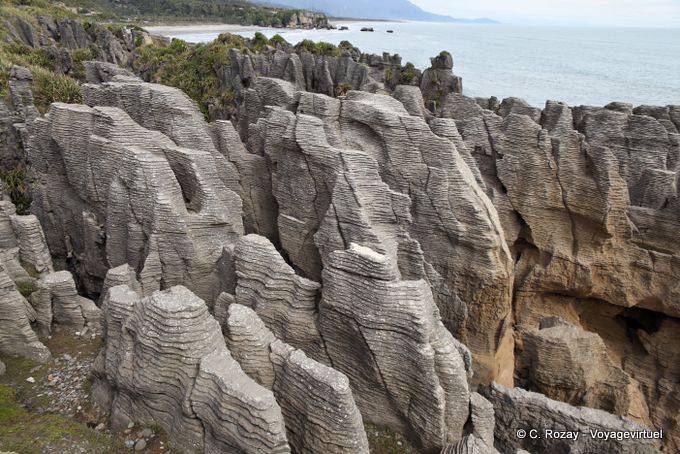 Blick nach Süden die Dolomiten Point, Punakaiki, Westküste - Neuseeland
